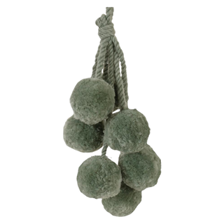 Pom Pom Drop Ornament Green