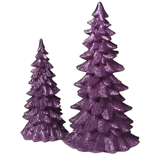 Purple Glitter Tree Set of 2