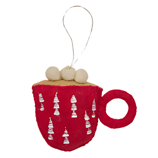 Red Tree Mug Felt Ornament