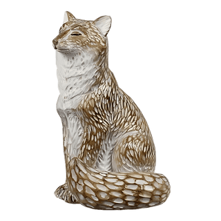 Resin White Brushed Tabletop Fox