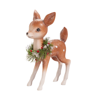 Retro Deer with Wreath