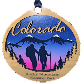 Hiker Rocky Mountain National Park Blue Ornament
