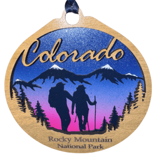 SC Hiker RMNP Blue Ornament
