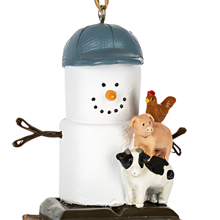 S'mores Farmer Ornament