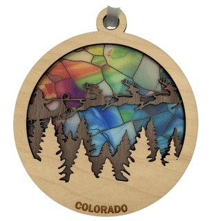 Santa Light Catcher Colorado Ornament