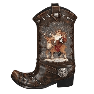 Santa Riding Deer Boot Shimmer