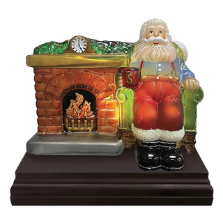 Santa At Hearth Light Ornament