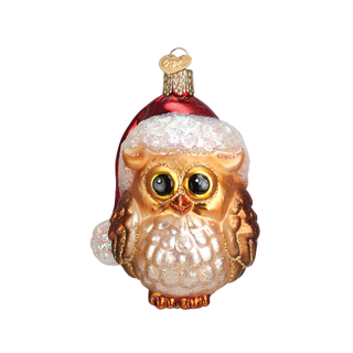 Santa Owl Ornament