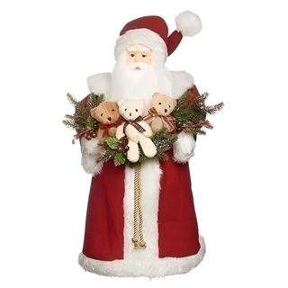 Santa Tree Topper Teddy Bear Garland