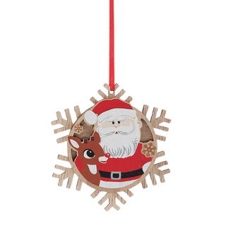 Santa and Rudolph Ornament