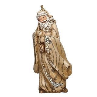Santa with Mosaic and Wood Finish