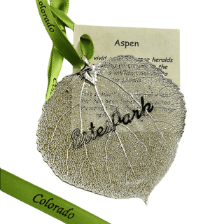 Silver Preserved Aspen Leaf - Estes Park