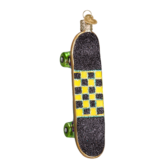 Glass Christmas Ornament - Skateboard
