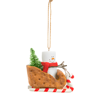 Smores Graham Cracker Sled Ornament