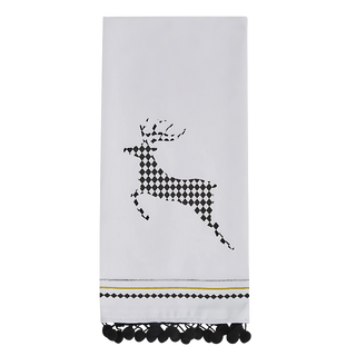 Tidings Tinsel Deer Dishtowel