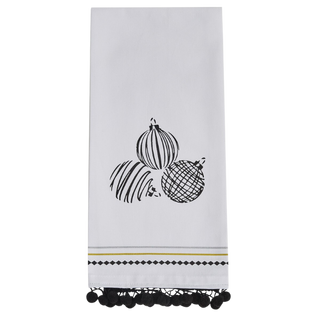 Tidings Tinsel Ornaments Dishtowel