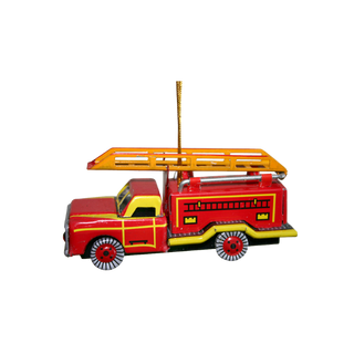 Tin Fire Truck Ornament