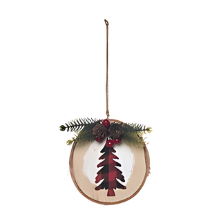 Tree Buffalo Plaid Ornament