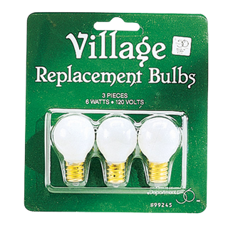 Village Replacement Bulbs 120v-Round Set of 3