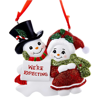 We're Expecting Snowcouple New Ornament