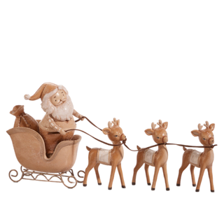 Whimsical Santa and Reindeer