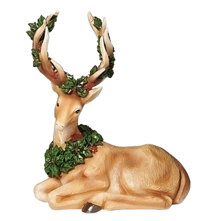 Wood Carved Deer Figure