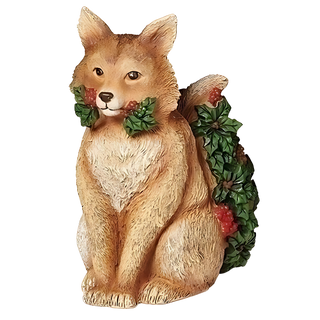 Wood Carved Fox Figure