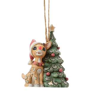 Woodland Rudolph with Tree Ornament