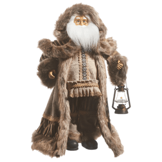 Woodsman w Lantern Santa