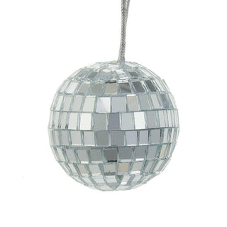 3“ Glass Mirrored Disco Ball Ornaments, 6-Piece Box