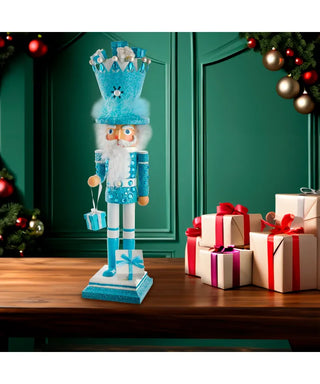 Hollywood Blue Gift Box Soldier Nutcracker