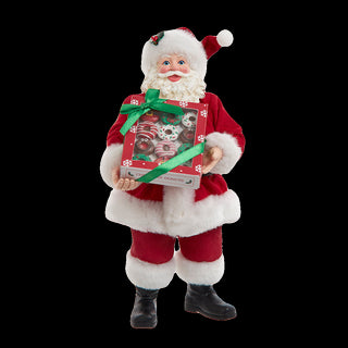 10.5 Inch Fabriche Santa With Donuts