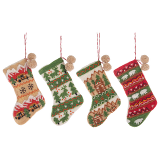 Knit Holiday Icon Stocking Ornaments