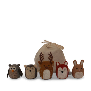 Felt Forest Animals, Set of 5