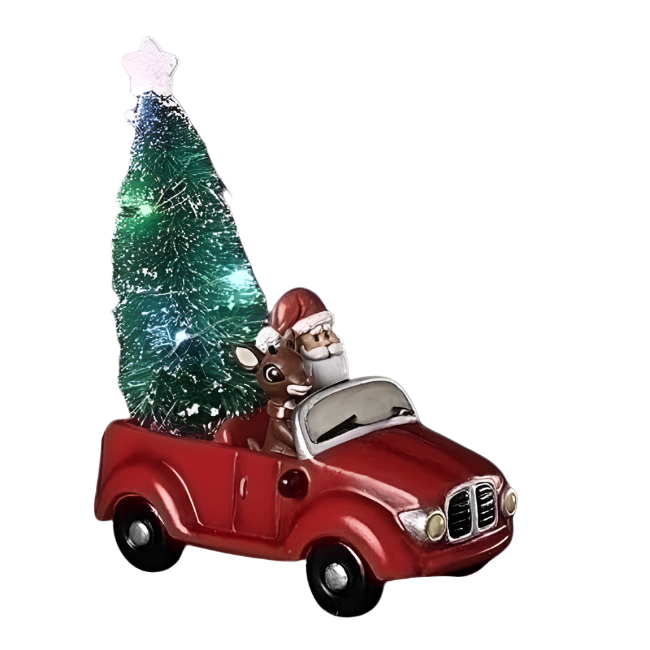 Led Rudolph Santa and Car – The Christmas Shoppe