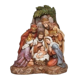 Nativity with Village Background Figurine