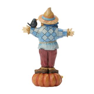 Scarecrow Standing on Pumpkin