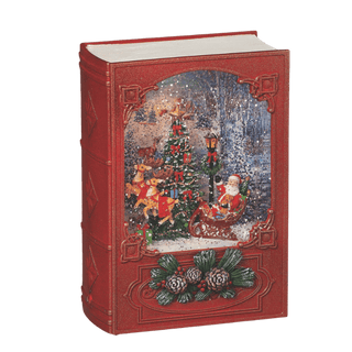 7.5" Confetti Lites Lighted Swirl Santa's Sleigh Christmas Storybook
