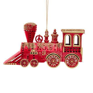 Red & Gold Train Ornament