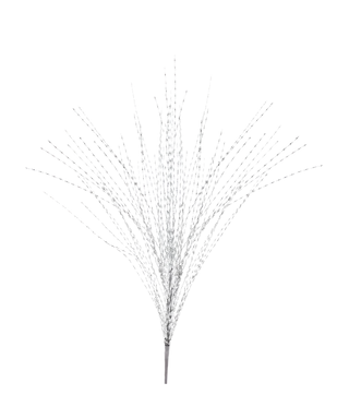 Metallic Silver Grass Spray