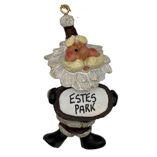 Santa with Sign Estes Park Ornament