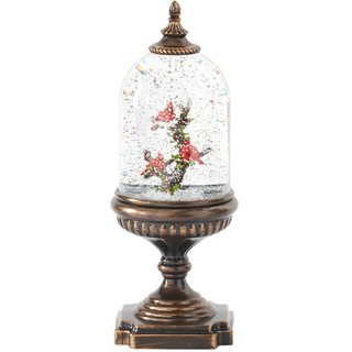 12.25" Cardinal Water Spinning LED Snow Globe w/Timer