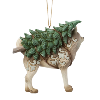 Woodland Husky with Tree Ornament