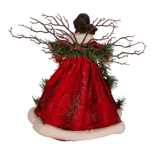 14" Red Unlit Angel Tree Top