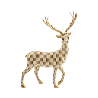 Mocha Check Standing Deer