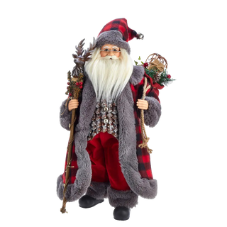 Kringles Red and Grey Santa