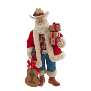 11“ Fabriché™ Western Santa With Guitar