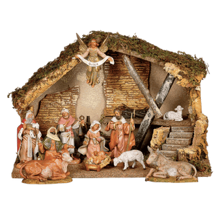 5" Fontanini 11-PC Nativity Set with Italian Stable - 5" Scale