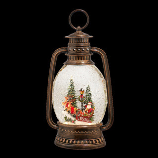 Santa On Sleigh Lantern Shimmer