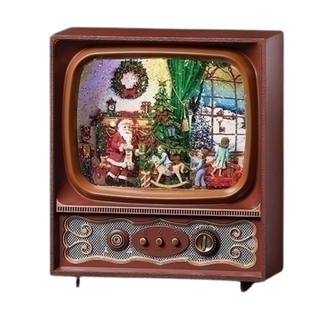 LED Musical Swirl TV Santa